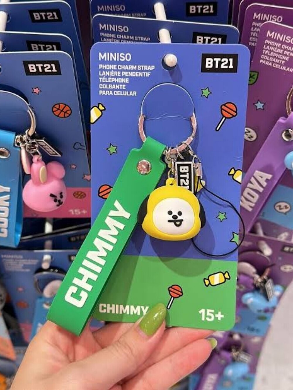 MINISO BT21 CHIMMY Keychain Strap - Green & Yellow BTS Jimin